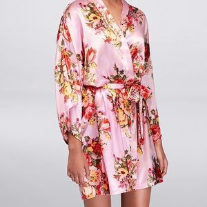 Pink floral robe